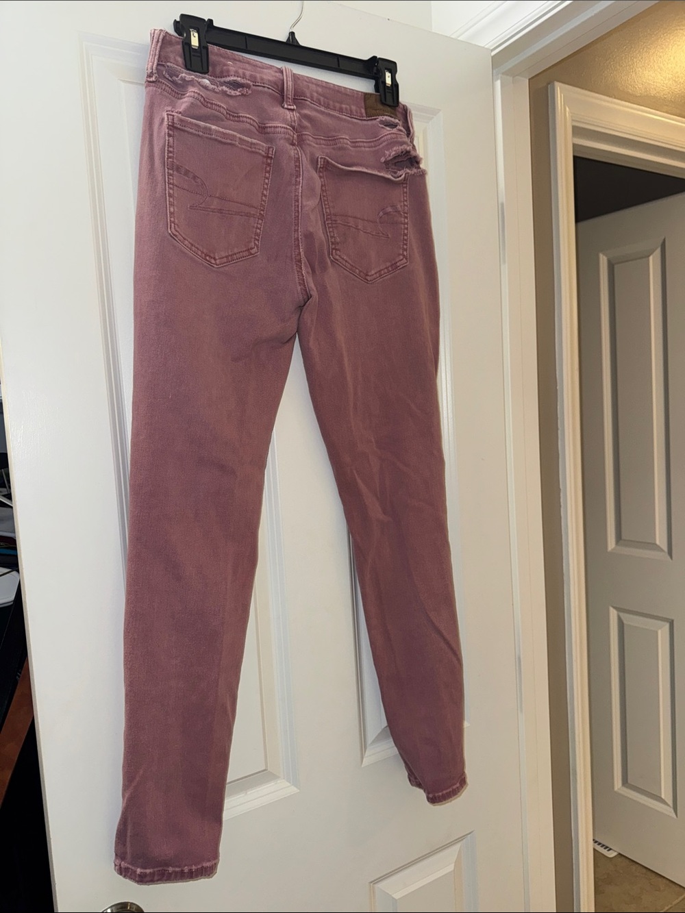 American eagle next level stretch Women's Washed Rose High-Rise Jeans